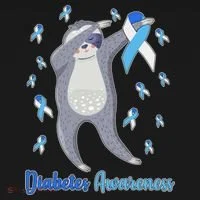 Diabetes Awareness Dabbing Sloth Women's T-Shirt thumb 6