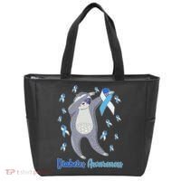 Diabetes Awareness Dabbing Sloth Tote Bag thumb 0