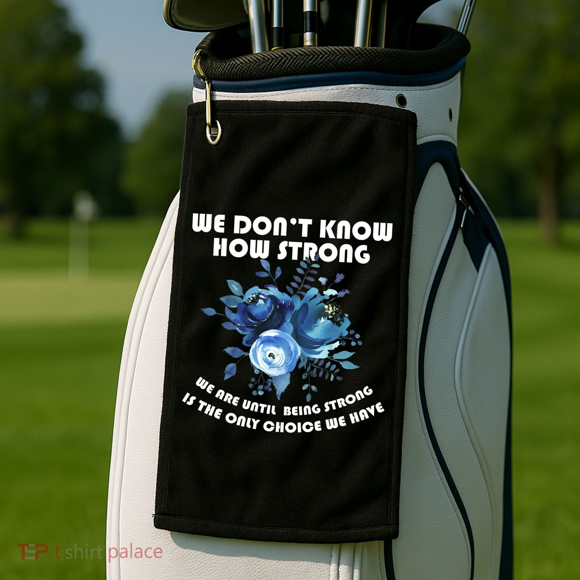 Diabetes Awareness Florial Golf Towel