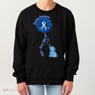 Diabetes Awareness Flower Elephant Women's Sweatshirt