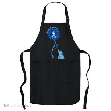 Diabetes Awareness Flower Elephant Apron