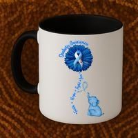 Diabetes Awareness Flower Elephant Coffee Mug thumb 2