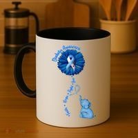 Diabetes Awareness Flower Elephant Coffee Mug thumb 4