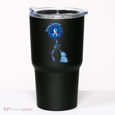 Diabetes Awareness Flower Elephant Tumbler