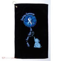 Diabetes Awareness Flower Elephant Golf Towel thumb 0