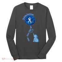 Diabetes Awareness Flower Elephant Long Sleeve Shirt thumb 0