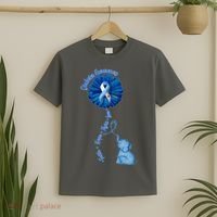 Diabetes Awareness Flower Elephant T-Shirt thumb 2