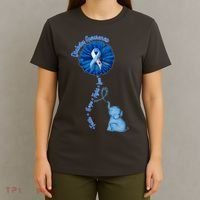 Diabetes Awareness Flower Elephant T-Shirt thumb 4