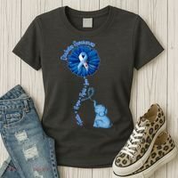 Diabetes Awareness Flower Elephant Women's T-Shirt thumb 3