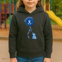 Diabetes Awareness Flower Elephant Kids Hoodie thumb 3