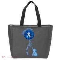 Diabetes Awareness Flower Elephant Tote Bag thumb 0