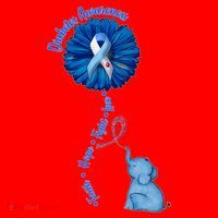 Diabetes Awareness Flower Elephant Santa Hat thumb 1