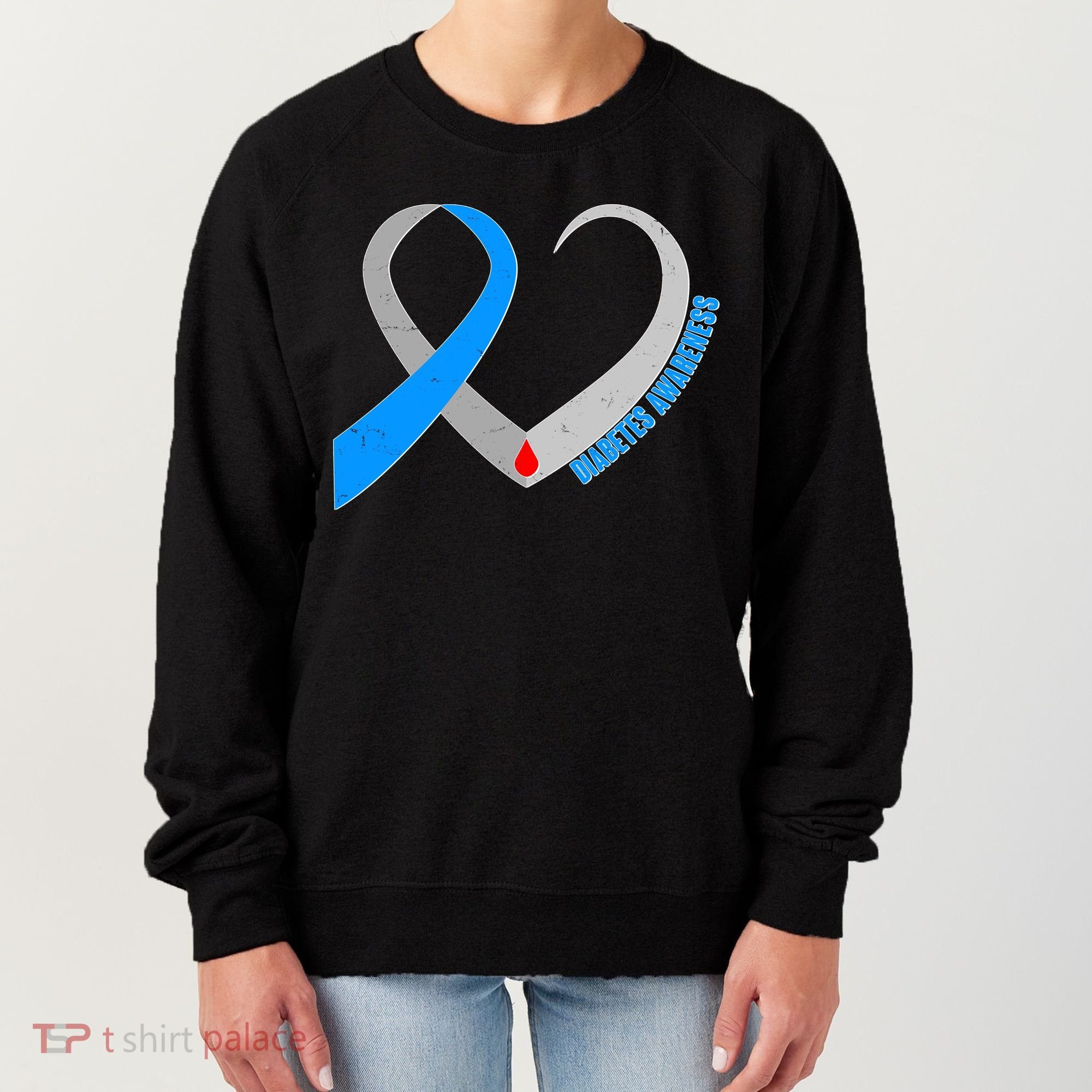 Diabetes Awareness Heart Women's Sweatshirt