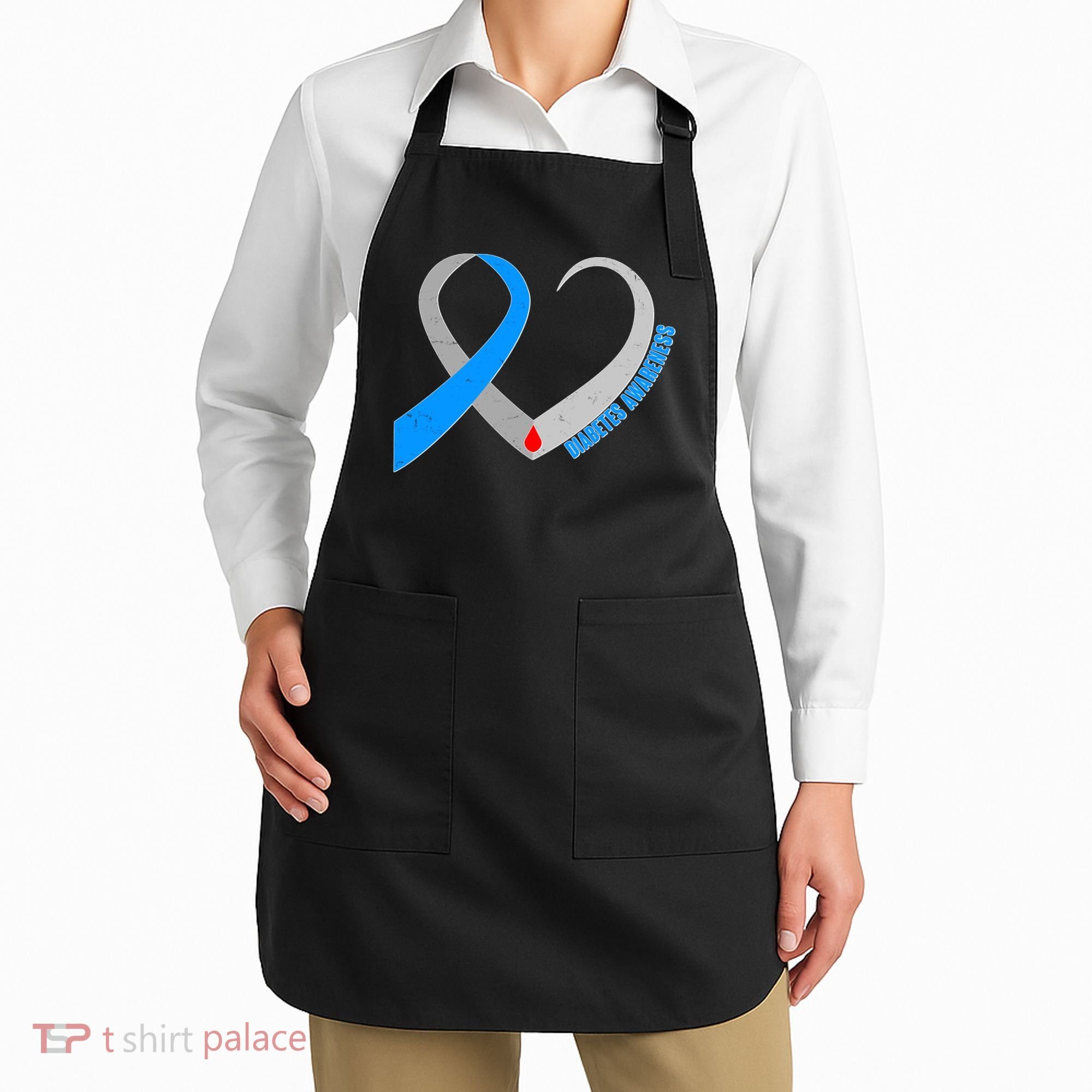 Diabetes Awareness Heart Apron