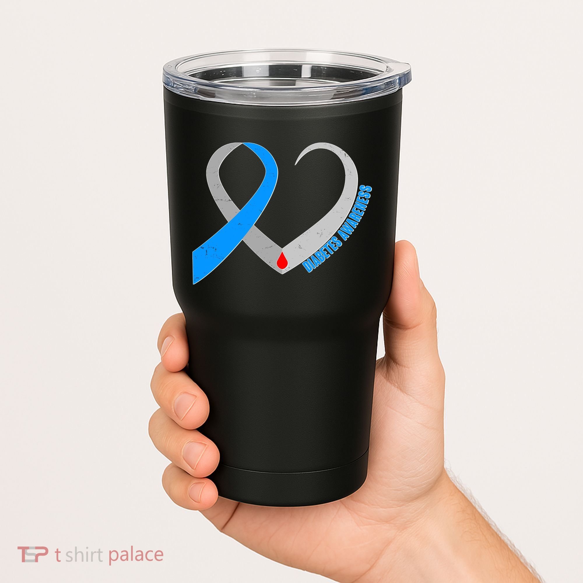 Diabetes Awareness Heart Tumbler