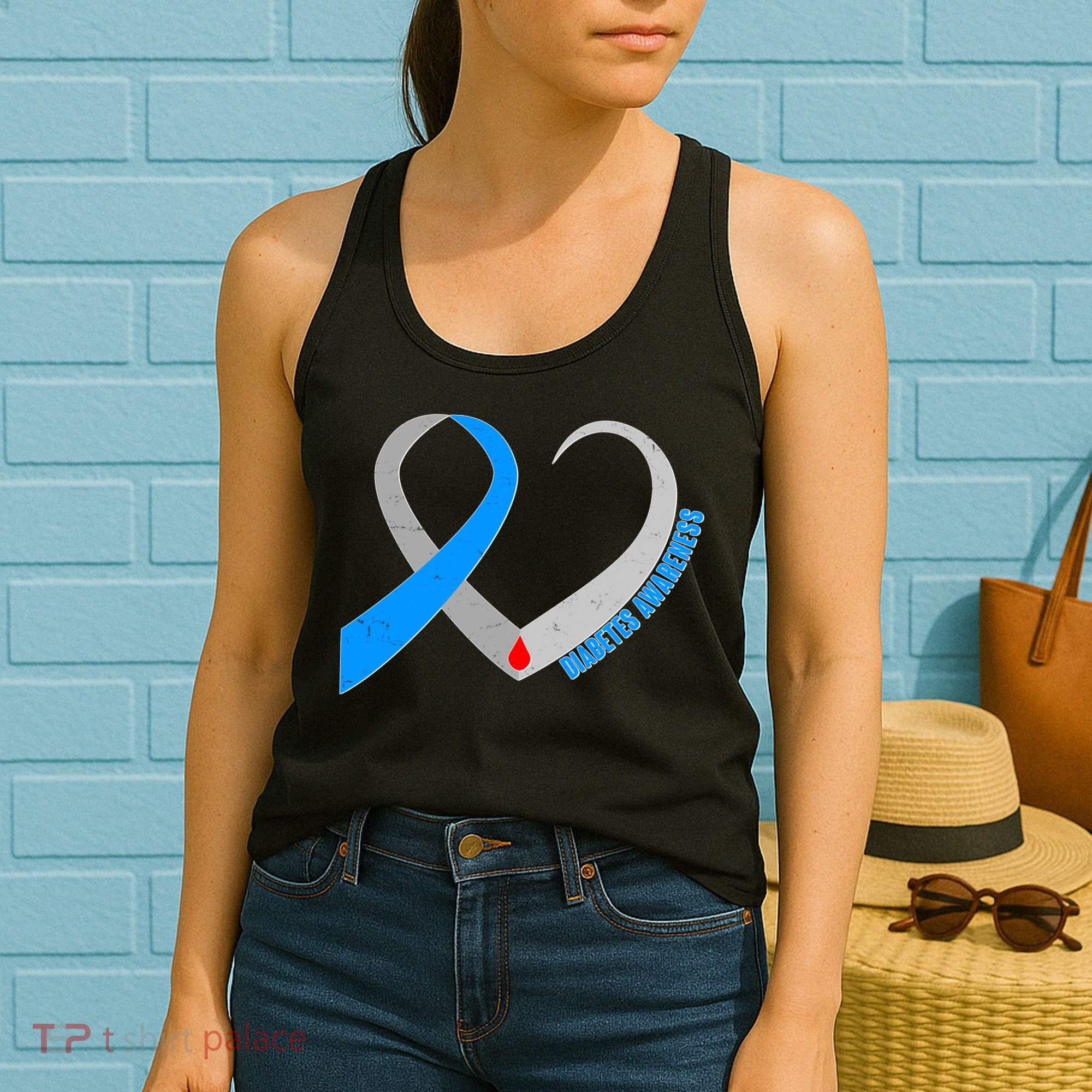 Diabetes Awareness Heart Women's Tank Top