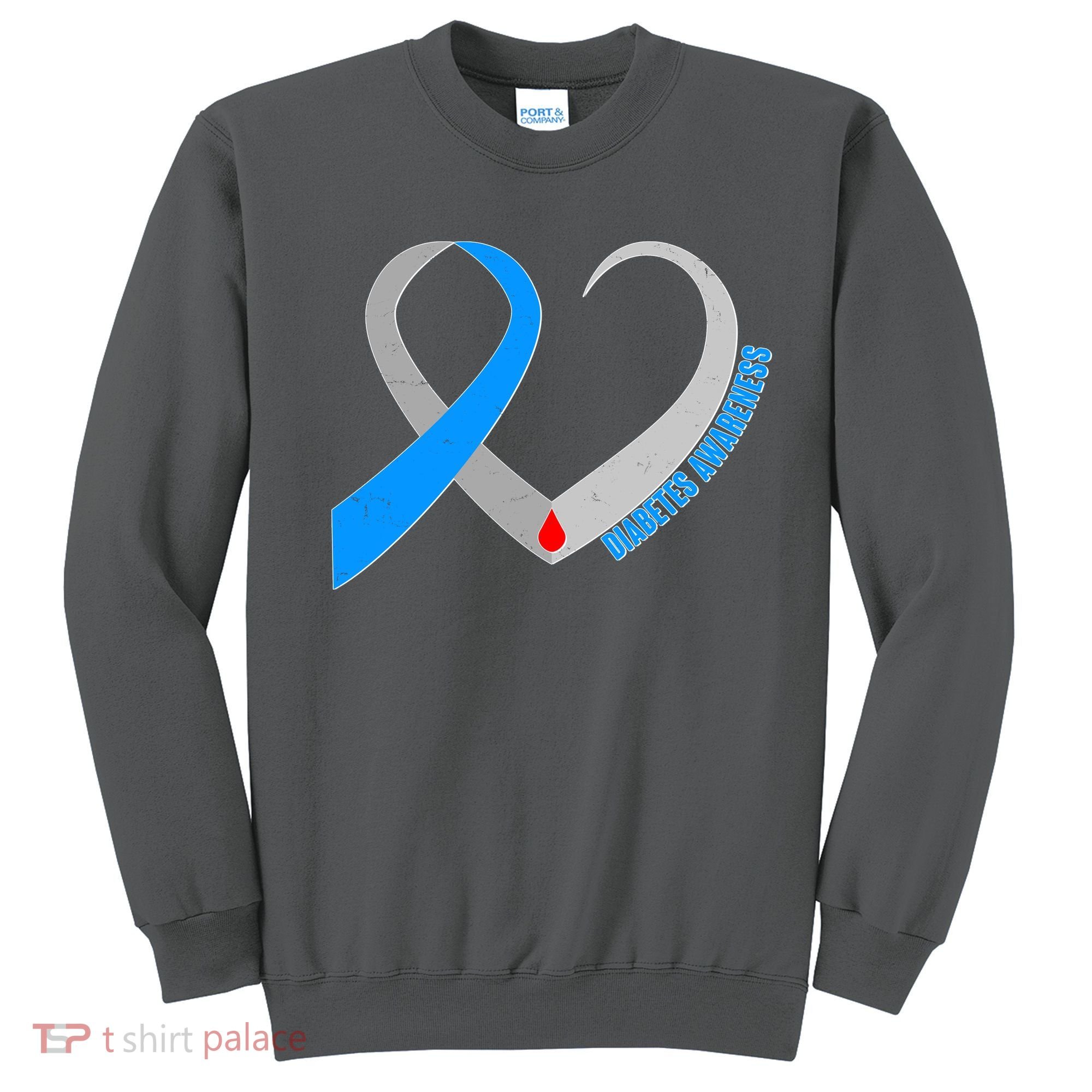 Diabetes Awareness Heart Sweatshirt