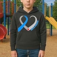 Diabetes Awareness Heart Kids Hoodie thumb 2