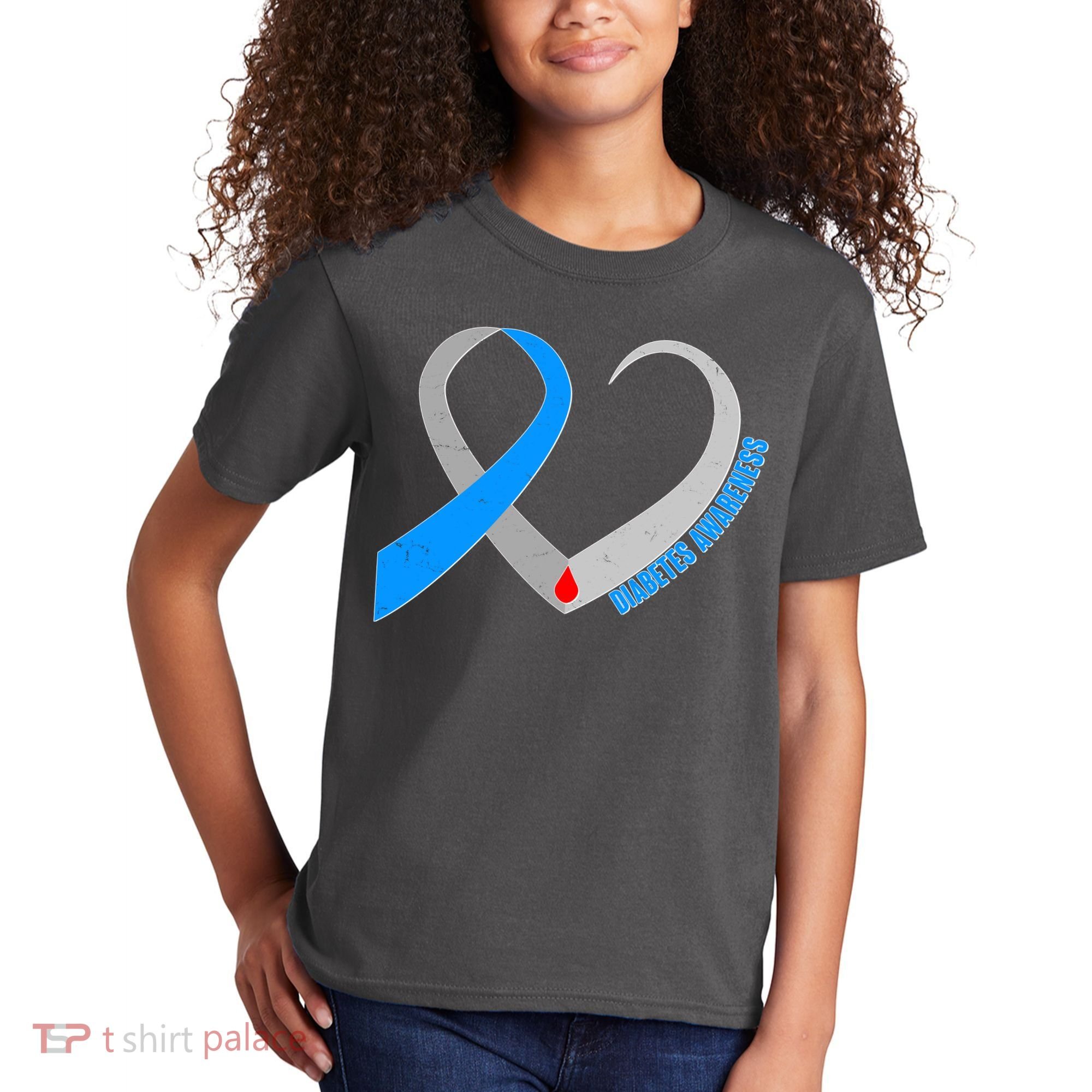 Diabetes Awareness Heart Kids T-Shirt