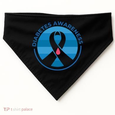 Diabetes Awareness Symbol USA-Made Doggie Bandana