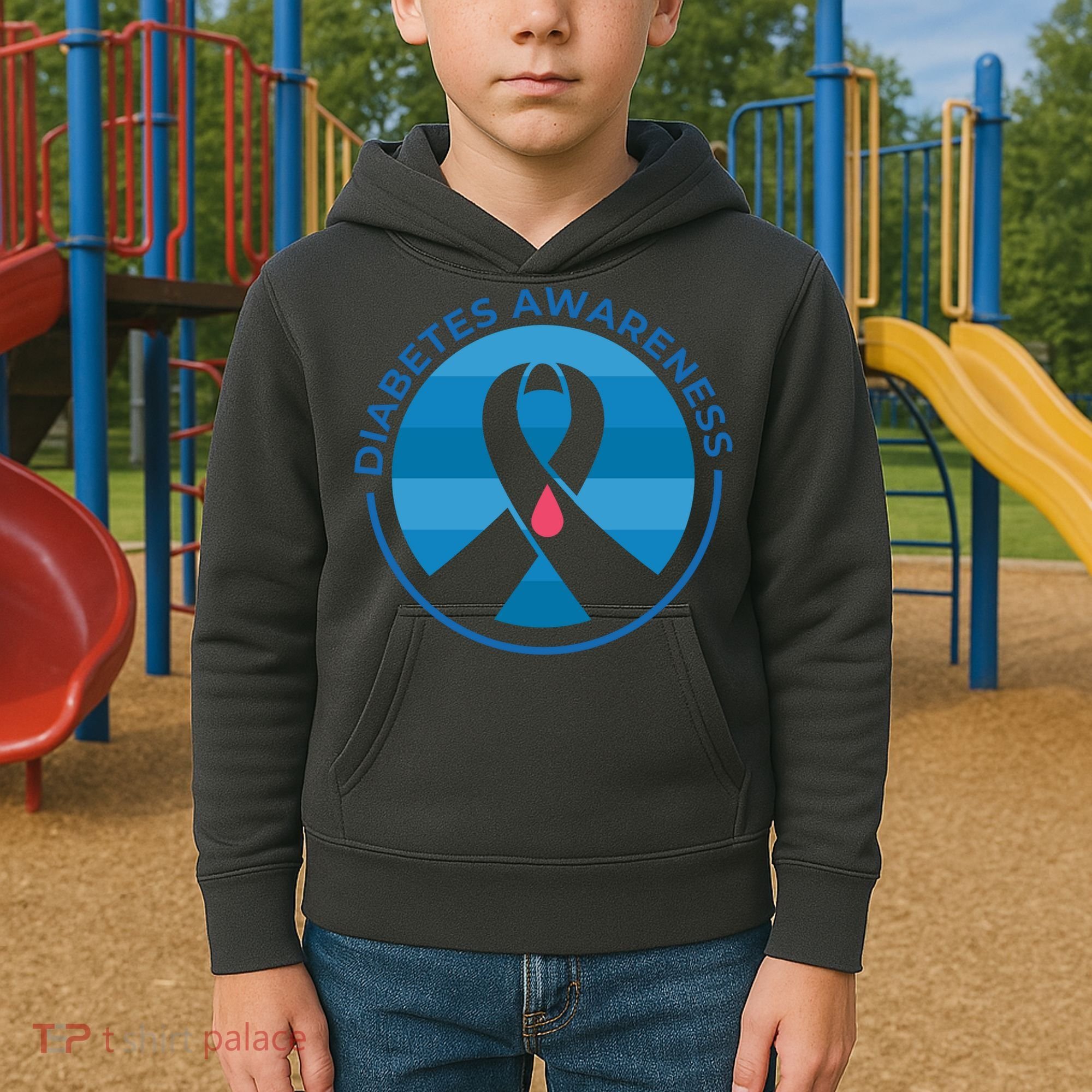 Diabetes Awareness Symbol Kids Hoodie