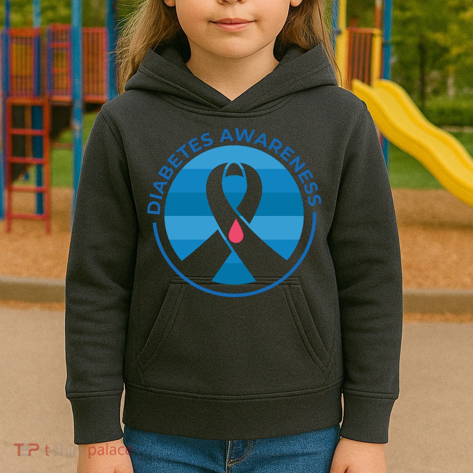 Diabetes Awareness Symbol Kids Hoodie