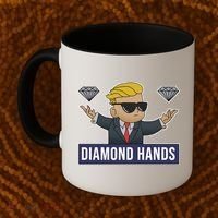 Diamond Hands Funny Stock Meme Coffee Mug thumb 2