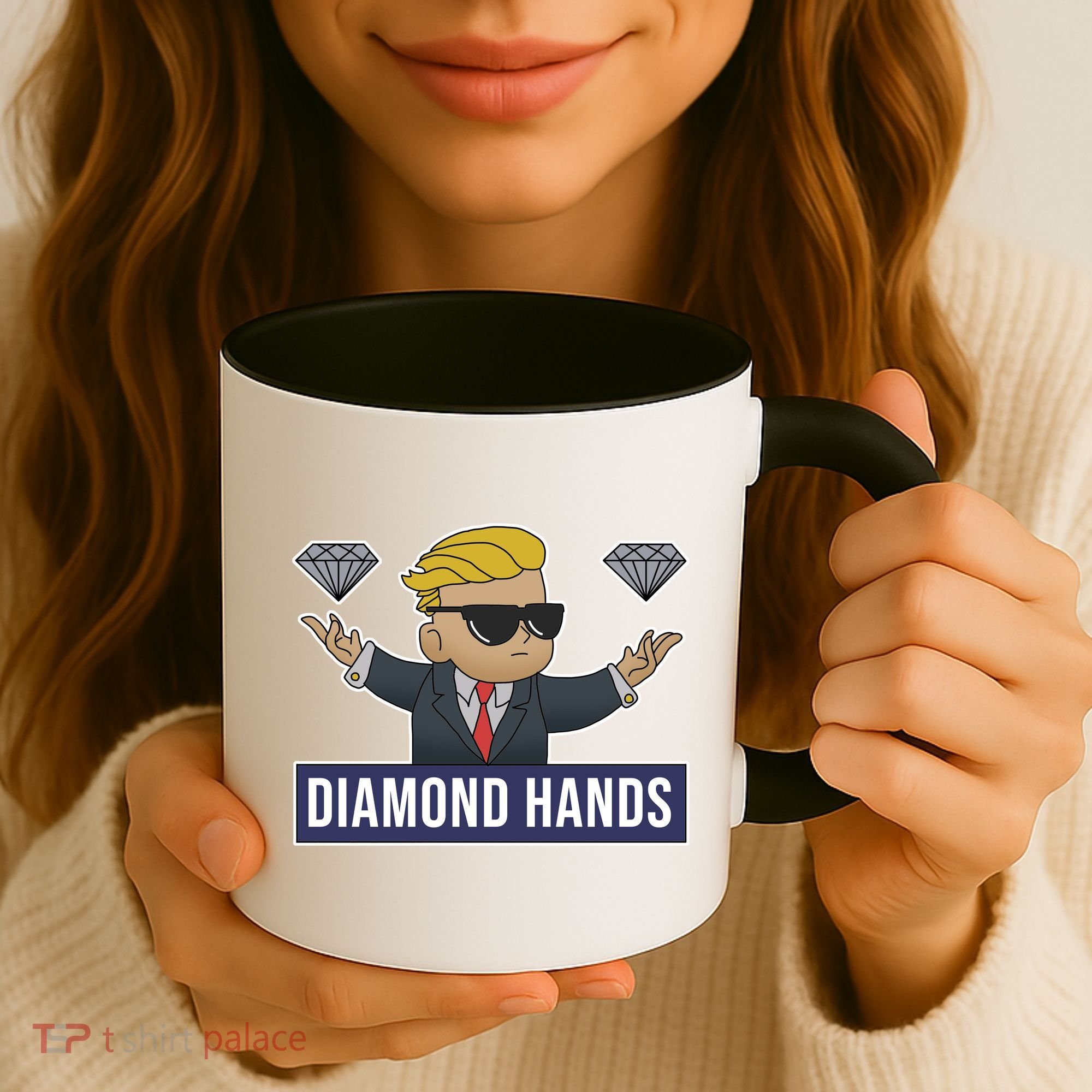 Diamond Hands Funny Stock Meme Coffee Mug