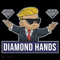 Diamond Hands Funny Stock Meme Ornament thumb 1