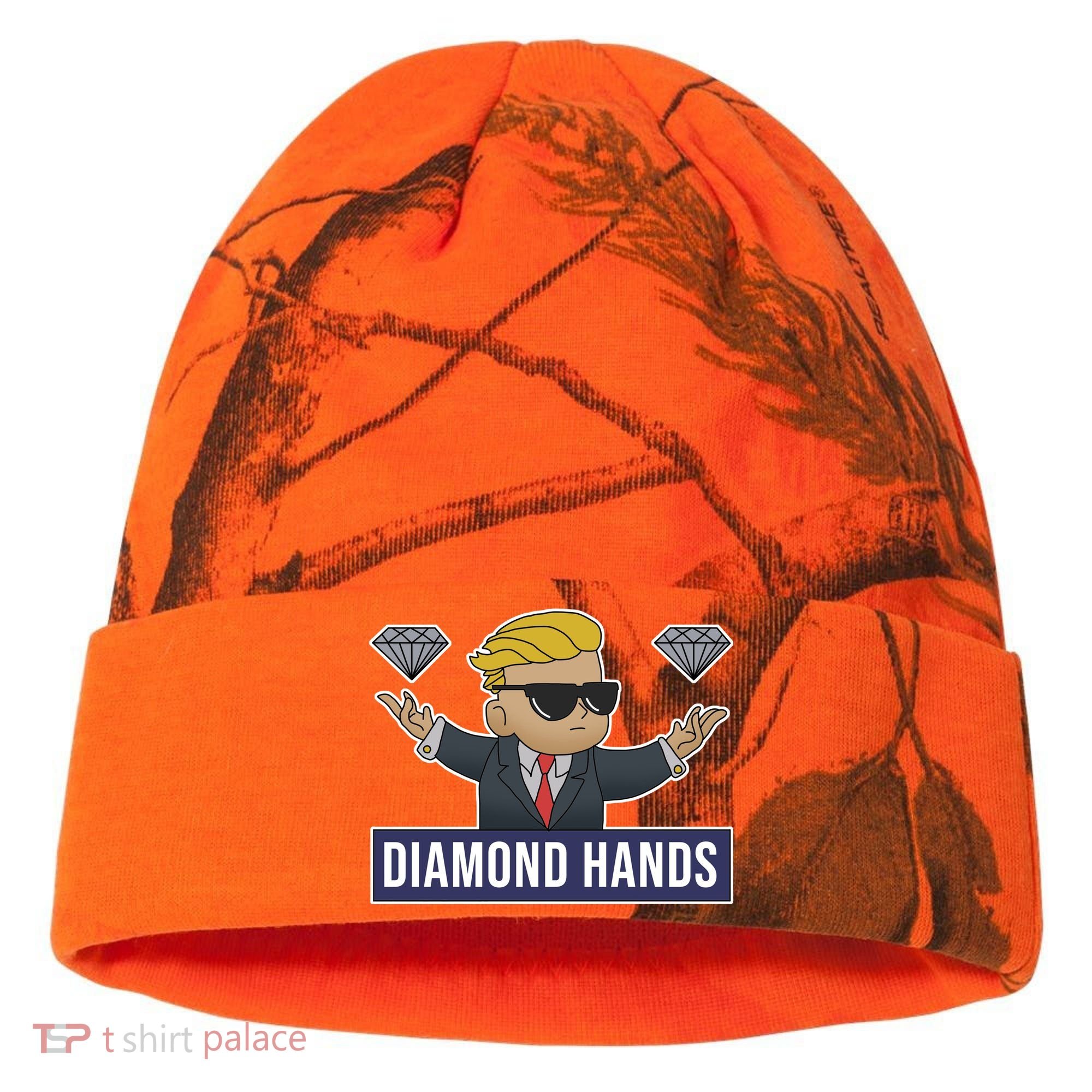 Diamond Hands Funny Stock Meme Kati Licensed 12" Camo Cuffed Beanie