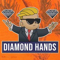 Diamond Hands Funny Stock Meme Kati Licensed 12" Camo Cuffed Beanie thumb 2