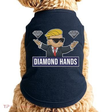 Diamond Hands Funny Stock Meme Doggie Tank