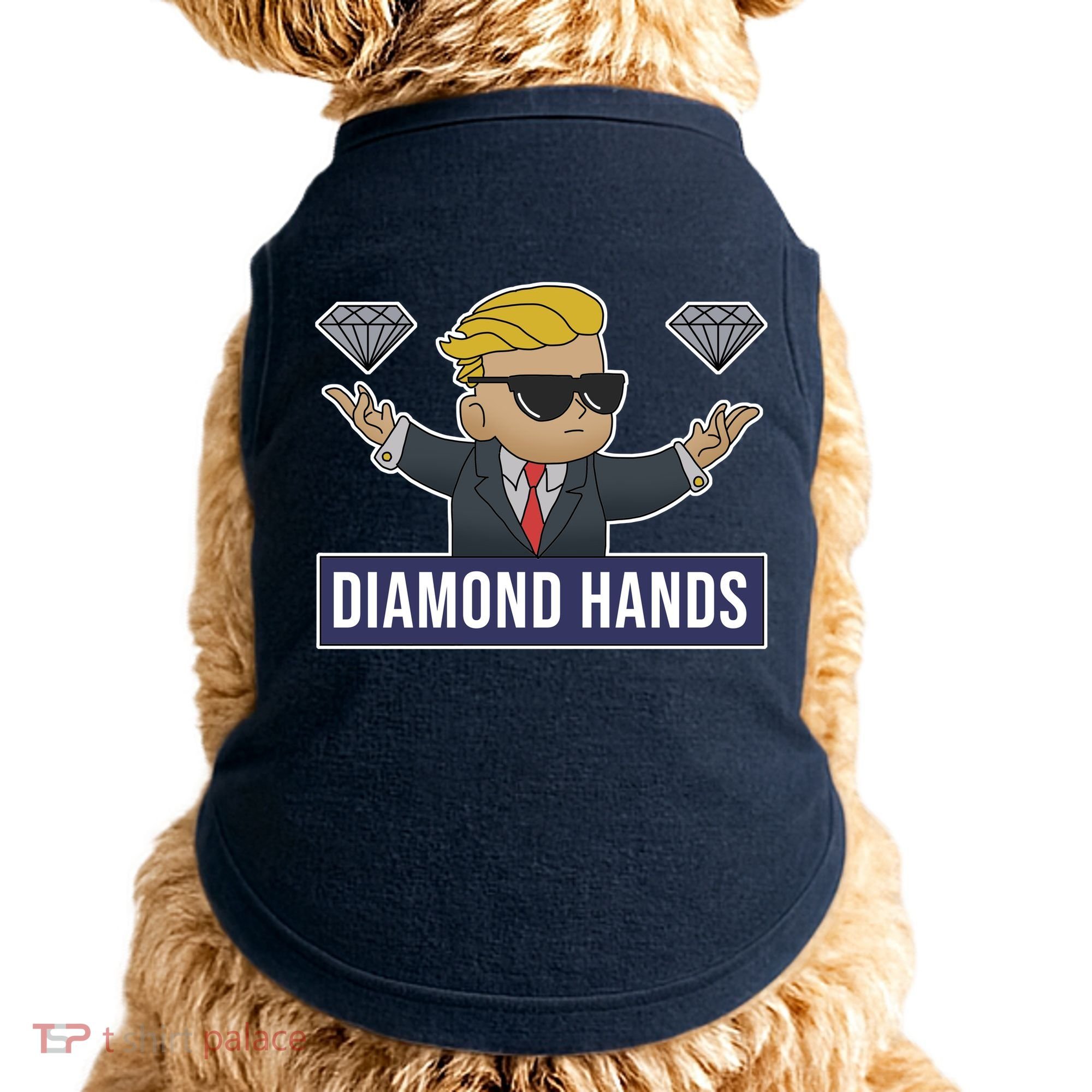 Diamond Hands Funny Stock Meme Doggie Tank