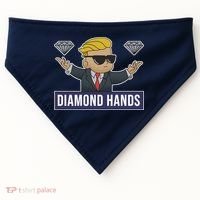 Diamond Hands Funny Stock Meme USA-Made Doggie Bandana thumb 0