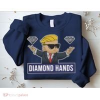 Diamond Hands Funny Stock Meme Sweatshirt thumb 2