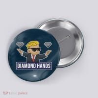 Diamond Hands Funny Stock Meme Button thumb 0