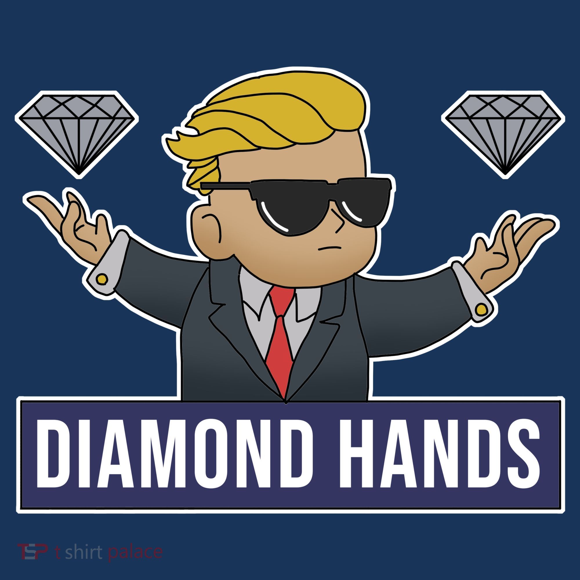 Diamond Hands Funny Stock Meme Button