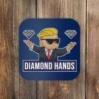 Diamond Hands Funny Stock Meme Coaster thumb 0
