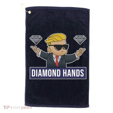 Diamond Hands Funny Stock Meme Golf Towel