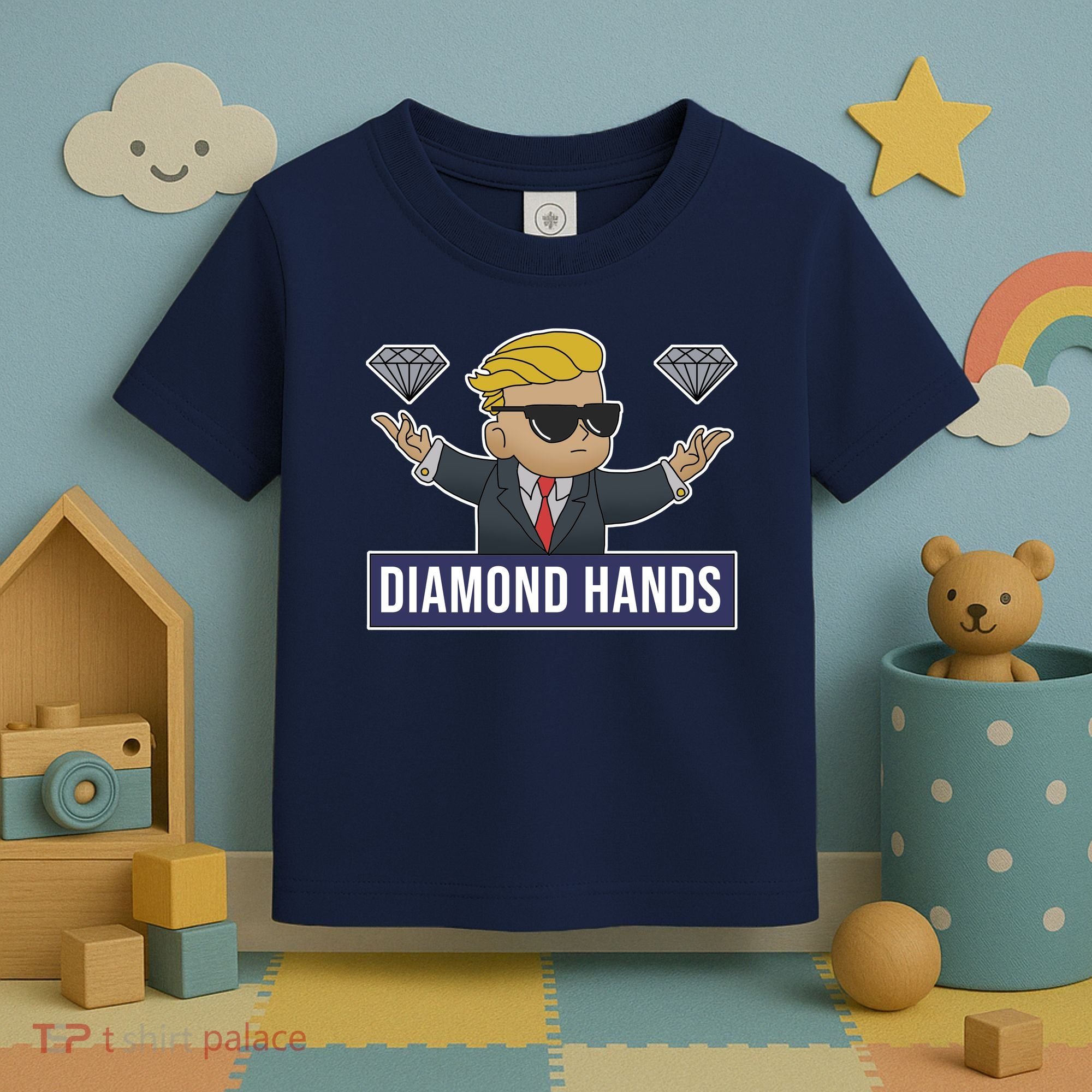 Diamond Hands Funny Stock Meme Toddler T-Shirt