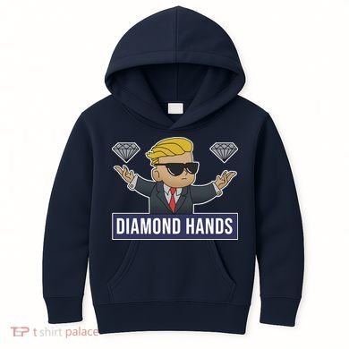 Diamond Hands Funny Stock Meme Kids Hoodie