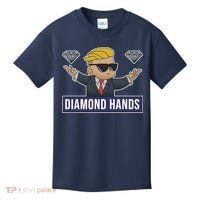 Diamond Hands Funny Stock Meme Kids T-Shirt thumb 0