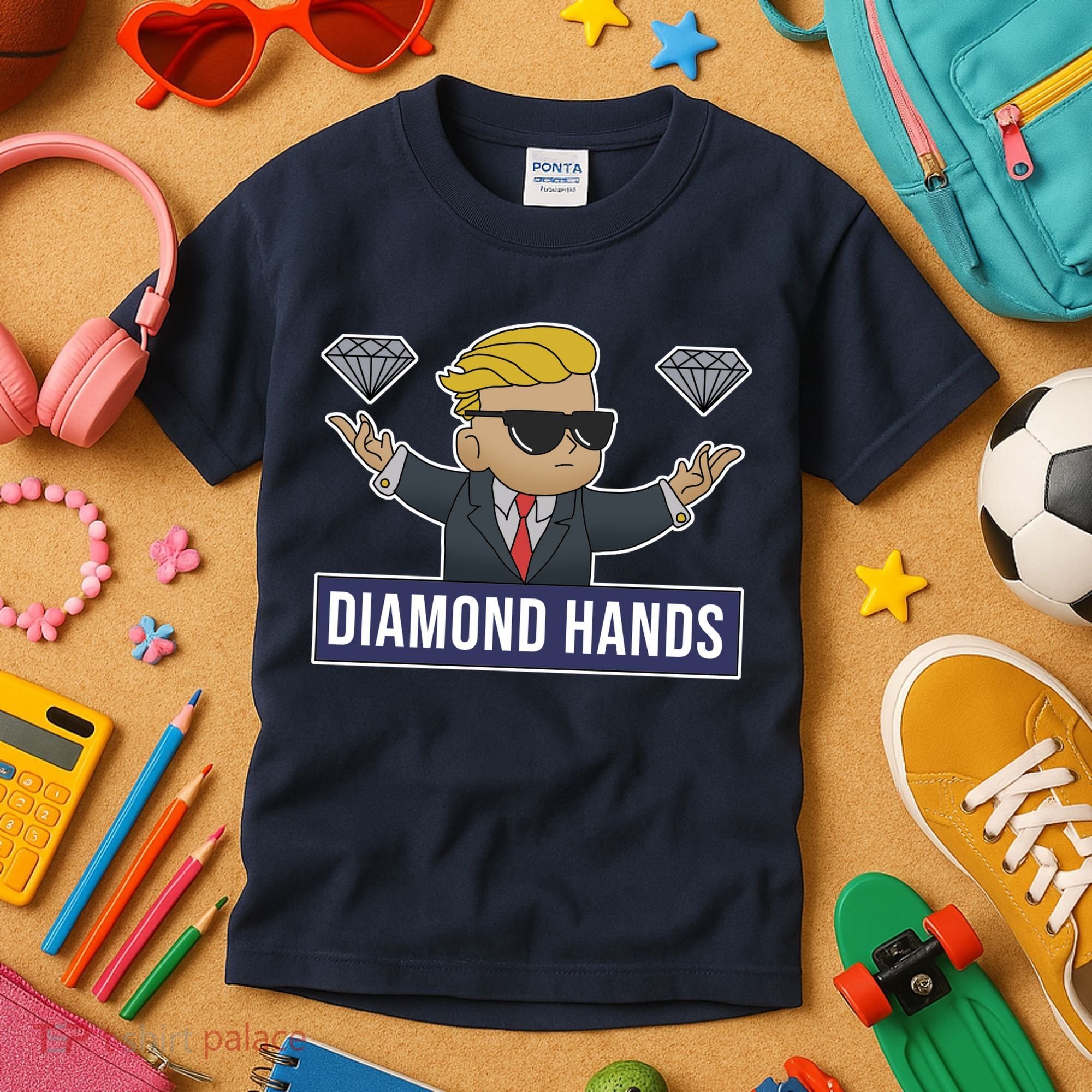 Diamond Hands Funny Stock Meme Kids T-Shirt