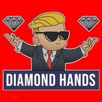 Diamond Hands Funny Stock Meme Santa Hat thumb 1