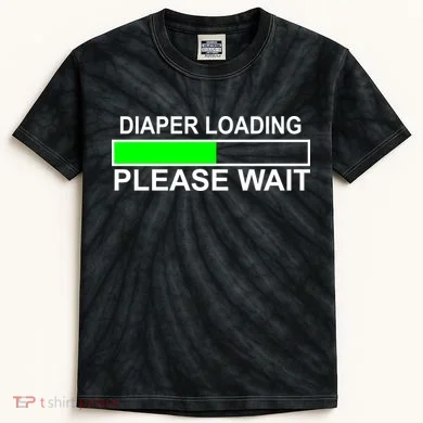 Diaper Loading Please Wait Kids Tie-Dye T-Shirt