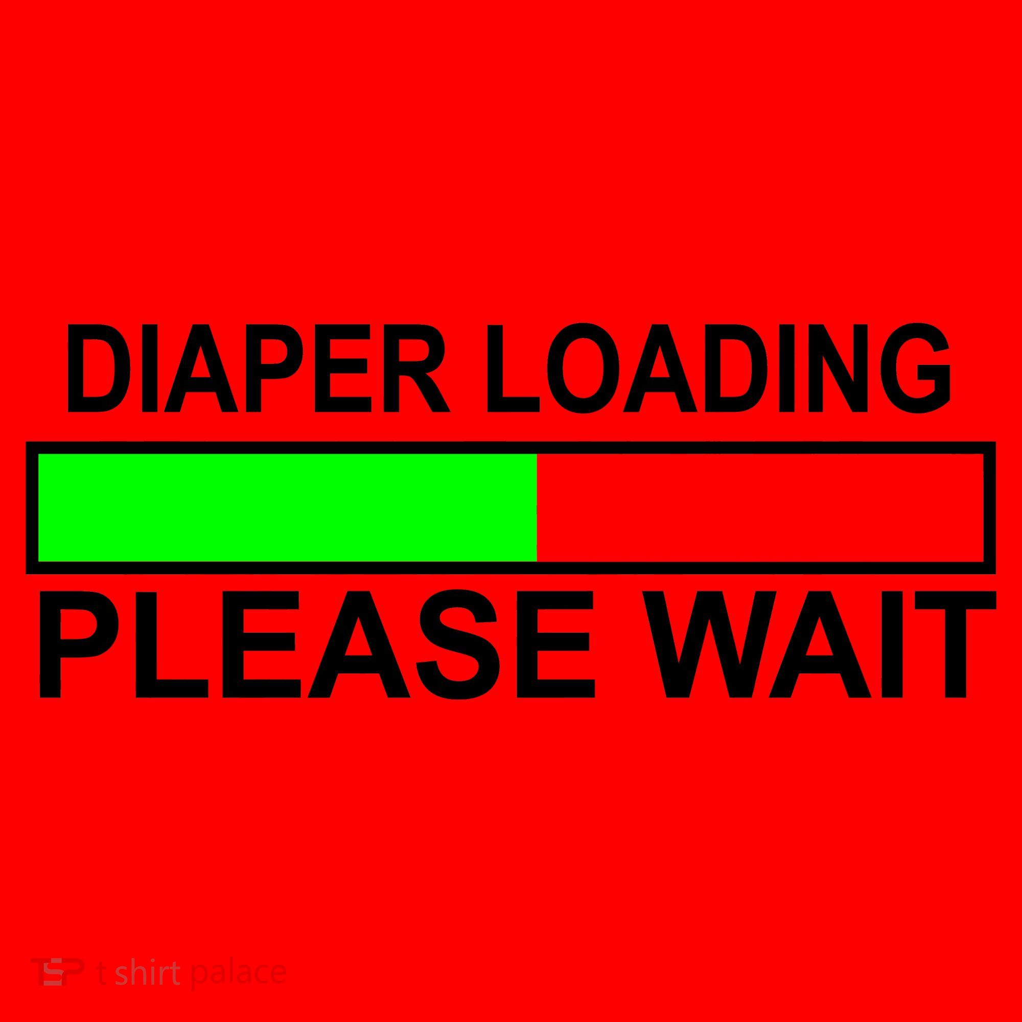 Diaper Loading Please Wait Santa Hat