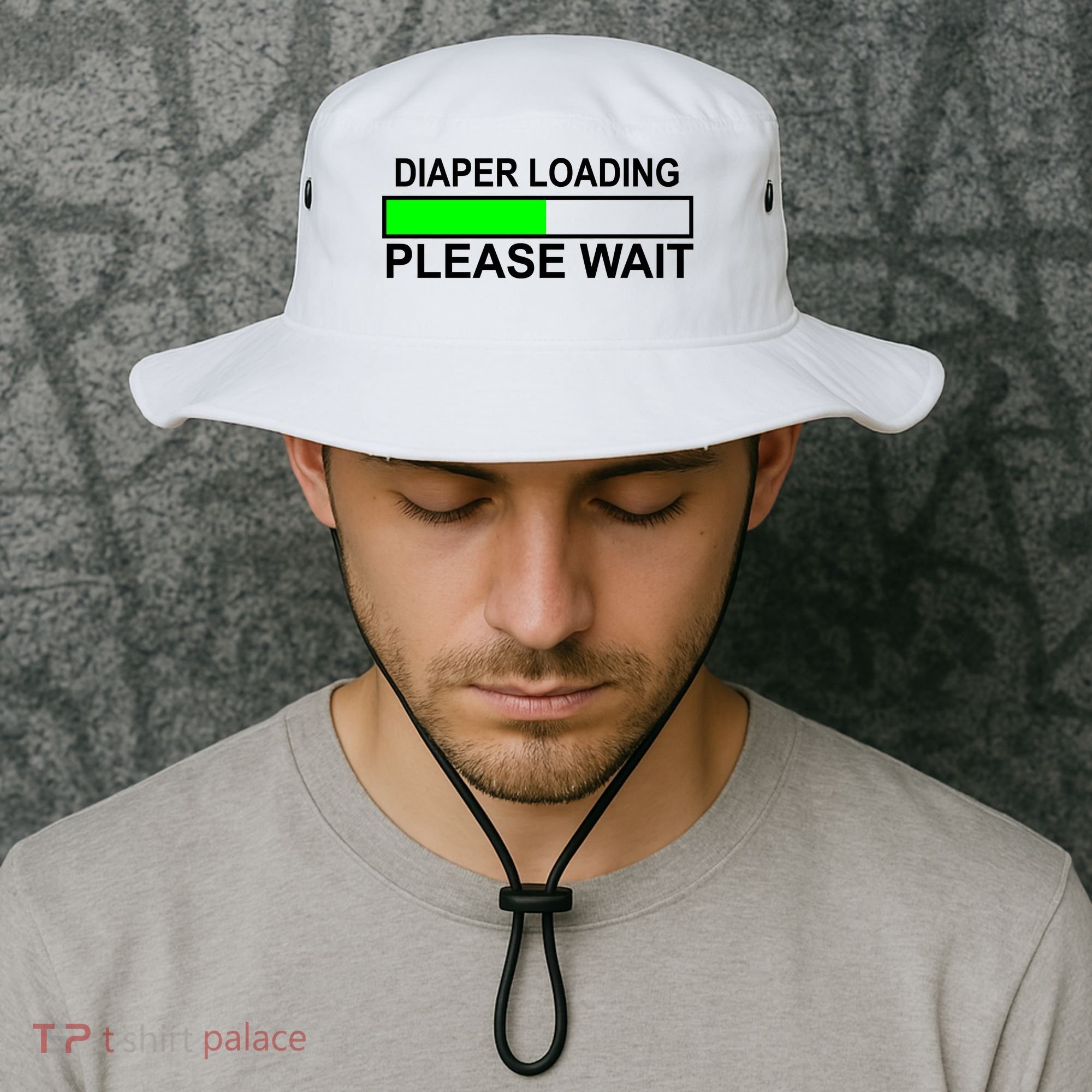 Diaper Loading Please Wait Bucket Hat