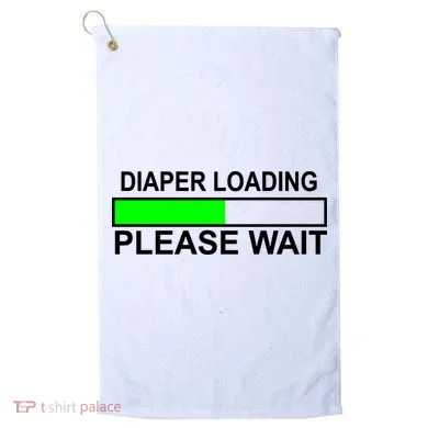 Diaper Loading Please Wait Golf Towel