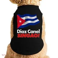 Diaz Canel Singao! Cuban Flag Doggie Tank thumb 0
