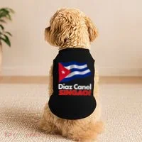 Diaz Canel Singao! Cuban Flag Doggie Tank thumb 2